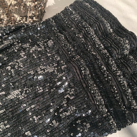 Rêve Riche Ilma Dress Black Gold Degrade Sequins - Picture 6 of 11